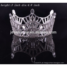 Bridal hair acessórios rhinestone rodada completa tiara e coroa à venda